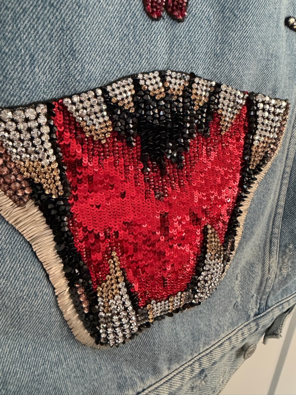 GUCCI Denim Sherpa Jacket ‘Jardin d'Hiver' collection - Picture 7 of 10